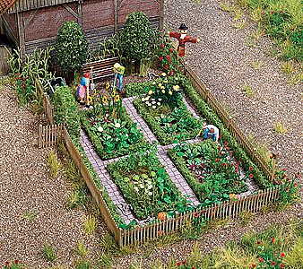 Busch Farm Garden w/Accessories - Kit HO Scale Model Railroad Building Accessory #1254