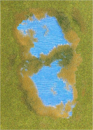 Busch Grass & Reed Marsh/Pond Shoreline HO Scale Model Railroad Grass Mat #1312