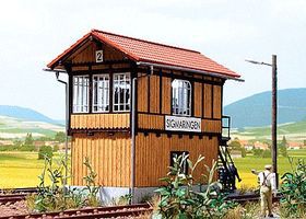 Busch Sigmaringen Signal Tower Laser-cut Wood Kit HO Scale Model Railroad Building #1425 Busch Sigmaringen Signal Tower Laser-cut Wood Kit HO Scale Model Railroad Building #1425