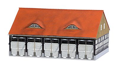 Busch Schwenningen Firehouse Garage - Kit HO Scale Model Railroad Building #1451