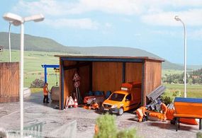 Busch Road Maintenance Vehicle Servicing Garage HO Scale Model Railroad Building #1457 Busch Road Maintenance Vehicle Servicing Garage HO Scale Model Railroad Building #1457