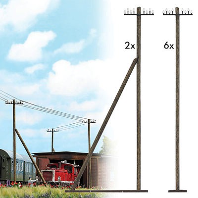 Busch Telegraph Poles - HO-Scale