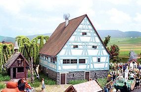 Busch Historic Hohenlohe Half-Timber Farmhouse Kit HO Scale Model Railroad Building #1501 Busch Historic Hohenlohe Half-Timber Farmhouse Kit HO Scale Model Railroad Building #1501