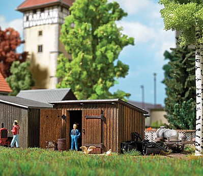 Busch Wooden Shed HO Scale Model Railroad Building Kit #1594