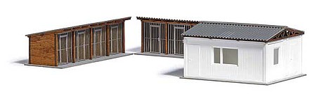 Busch Animal Shelter with Office and 2 Kennels Laser-Cut Kit
