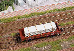 Busch Cement Slabs Load HO Scale Model Train Freight Car Load #1683 Busch Cement Slabs Load HO Scale Model Train Freight Car Load #1683