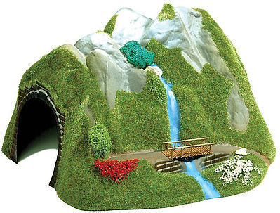 Busch Curved Tunnel with Waterfall HO Scale Model Railroad Tunnel #3007