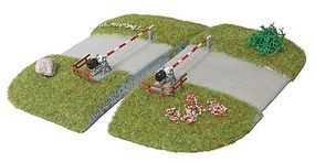 Busch Rlwy Level Xing Curved (2) HO Scale Model Railroad Trackside Accessory #3209 Busch Rlwy Level Xing Curved (2) HO Scale Model Railroad Trackside Accessory #3209