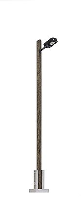 Busch Wooden-Mast Streetlights - 2-3/4 7cm pkg(2) HO Scale Model Railroad Roadway Light #4159