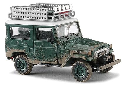 Busch 1960 Toyota Land Cruiser J4 Hardtop SUV - Assembled With Roof Rack, Weathered, Various Colors - HO-Scale