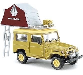 Busch 1960 Toyota Land Cruiser J4 Hardtop SUV - Assembled With Roof Rack & Tent, Various Colors - HO-Scale