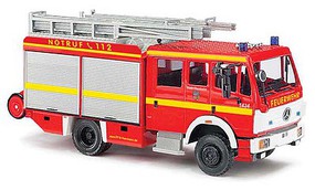 Busch 1994 Mercedes-Benz MK94 1424 Fire Truck Assembled Viernheim, Germany, Fire Department (red, yellow, silver, German Lettering) Busch 1994 Mercedes-Benz MK94 1424 Fire Truck Assembled Viernheim, Germany, Fire Department (red, yellow, silver, German Lettering)