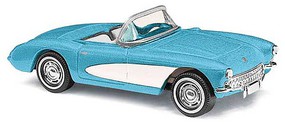 Busch 1956 Chevrolet Corvette Convertible Assembled Top Down (turquoise, white) Busch 1956 Chevrolet Corvette Convertible Assembled Top Down (turquoise, white)