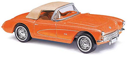 Busch 1956 Chevrolet Corvette Convertible - Assembled Top Up (metallic orange)