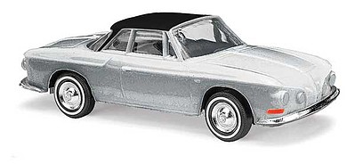Busch 1961 Karmann Ghia 1600 - Assembled 2-Tone Silver, Black