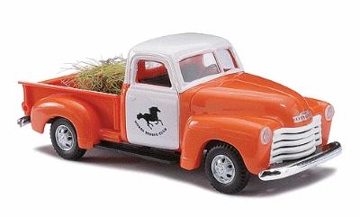 Busch 1950 Chevrolet Pickup Truck With Hay Load HO Scale Model Railroad Vehicle #48225