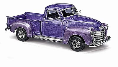 Busch 1950 Chevrolet Pickup Truck Metallic Violet HO Scale Model Railroad Vehicle #48233