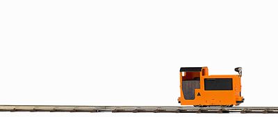 Busch B 360 Mine Locomotive Orange, Black HO Scale Model Train Locomotive #5014