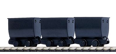 Busch Mining Tipper/Side Dump Ore Car 3-Pack Black (3) HO Scale Model Train Freight Car #5021
