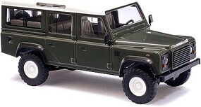 Busch 1983 Land Rover Defender SUV Green, White HO Scale Model Railroad Vehicle #50301 Busch 1983 Land Rover Defender SUV Green, White HO Scale Model Railroad Vehicle #50301