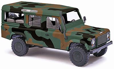 Busch 1983 Land Rover Defender SUV Camouflage HO Scale Model Railroad Vehicle #50304