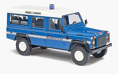 Busch 1983 Land Rover Defender SUV Police HO Scale Model Railroad Vehicle #50310
