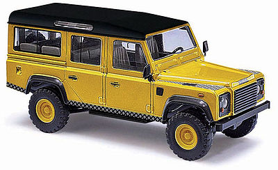Busch Land Rover Dfndr 1983 gold HO Scale Model Railroad Vehicle #50356