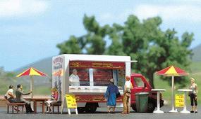 Busch Chicken Truck Scene Set Includes Werner's Chicken Grill Truck, Tables, Signs, Figures & Accessories HO-Scale Busch Chicken Truck Scene Set Includes Werner's Chicken Grill Truck, Tables, Signs, Figures & Accessories HO-Scale