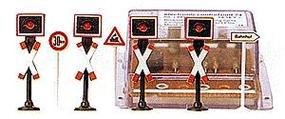 Busch Crossing Signals w/Signs HO Scale Model Railroad Trackside Accessory #5913 Busch Crossing Signals w/Signs HO Scale Model Railroad Trackside Accessory #5913