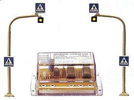 Busch Pedestrian Crossing Set HO Scale Model Railroad Road Accessory #5916 Busch Pedestrian Crossing Set HO Scale Model Railroad Road Accessory #5916