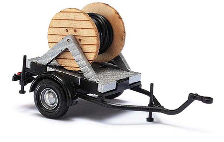 Busch Cable Reel Trailer with Load - Assembled Gray