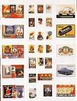 Busch Advertisement Sign Set HO Scale Model Railroad Billboard Sign #6002 Busch Advertisement Sign Set HO Scale Model Railroad Billboard Sign #6002