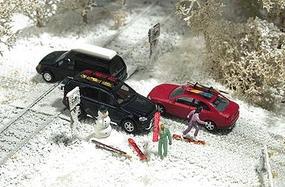 Busch Winter Scene Details Kit HO Scale Model Railroad Vehicle #6004