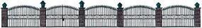 Busch Wrought Iron Fence w/Brick Posts 25-1/2'' HO Scale Model Railroad Building Accessory #6016