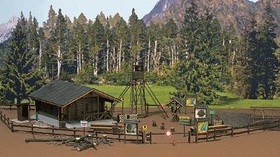 Busch Forest Recreational Accessory Set HO Scale Model Railroad Building Accessory #6042