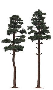 Busch Pine Trees - 7-1/4 & 7-11/16 HO Scale Model Railroad Tree #6143