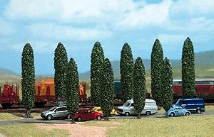 Busch Poplar Trees pkg(10) - Six 4-13/16 12cm & Four 3-13/16 HO Scale Model Railroad Tree #6229
