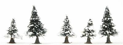 Busch Trees (pkg 20) - Snow Covered Pines N Scale Model Railroad Tree #6566