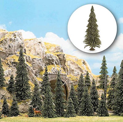 Busch Pine tree w/roots set 20/ - N-Scale (20)