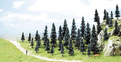 Busch Spruce trees 30-50mm  35/ - N-Scale (35)