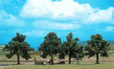 Busch Deciduous Trees - 1 Each Apple & Plum (2) Model Railroad Tree #6649