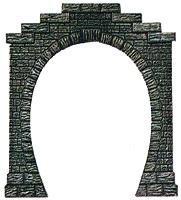 Busch Single Track Tunnel Portals With Liner Holder (2) HO Scale Model Railroad Scenery #7026