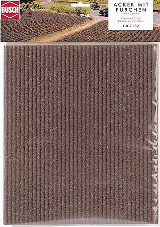 Busch Plowed Field Sheet - 19 x 11 48 x 28cm HO Scale Model Railroad Grass Mat #7182