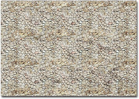 Busch Wall Card 8-1/4 x 5-13/16 Natural Stone HO Scale Model Railroad Road Accessory #7422
