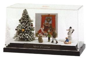 Busch Complete Miniature Scene - Merry Christmas XII HO Scale Model Railroad Figure #7635