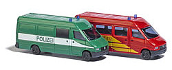 Busch Mercedes Sprinter Vans 2-Pack (Assembled) N Scale Model railroad Vehicle #8309