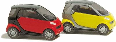 Busch Smart 2-Pack - 2-Door Subcompact City Coupe N Scale Model Railroad Vehicle #8350