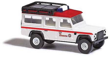 Busch Land Rover - Assembled Johanniter (white, red, German Lettering) - N-Scale