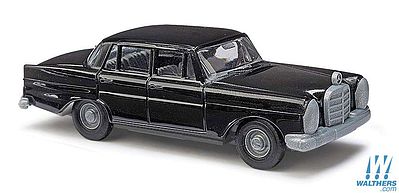 Busch 1959 Mercedes-Benz 220 Sedan (Black) HO Scale Model Railroad Vehicle #89100
