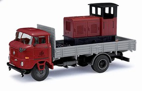 Busch IFA W50 Sp w/Loco Ziegele HO-Scale Busch IFA W50 Sp w/Loco Ziegele HO-Scale
